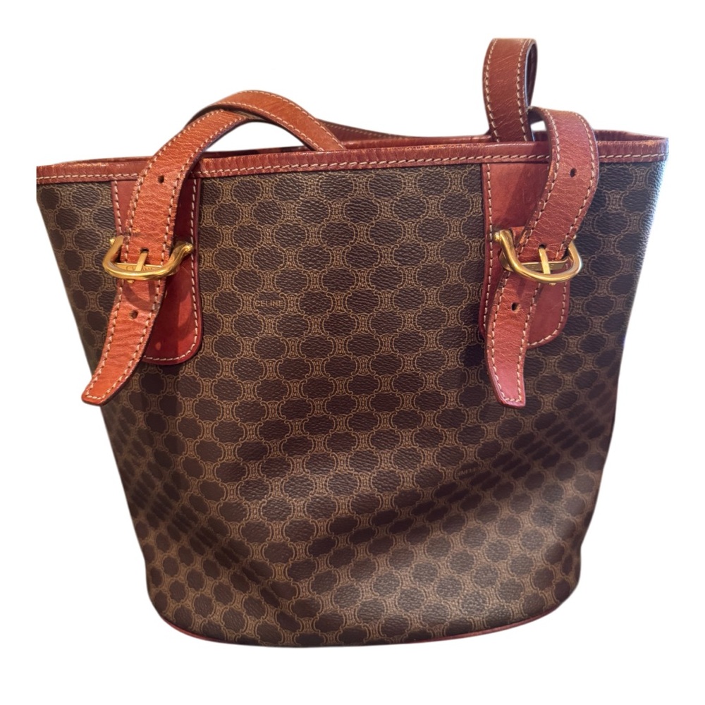 Celine Macadam Shoulder Vintage Tote